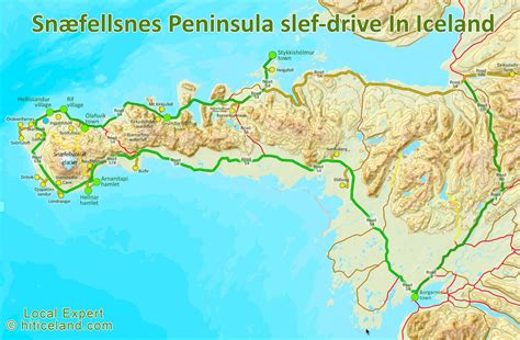 map of snaefellsnes peninsula