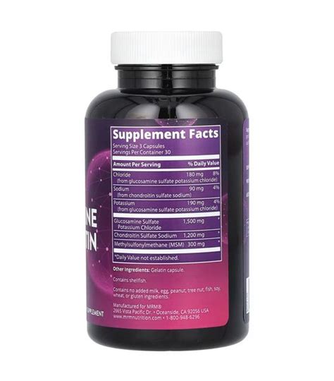 Купити MRM Nutrition, глюкозамін та хондроїтин з МСМ, 90 капсул MRM ...