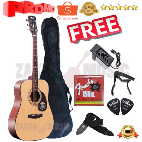 Jual Paket Lengkap Gitar Akustik Elektrik Cort AD 810 OP AD810 OP