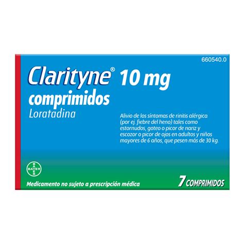 Clarityne 10 Mg 7 Comprimidos Antialérgico Rinitis Alérgica