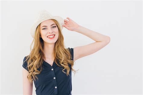 Premium Photo Blonde Girl Posing In Studio