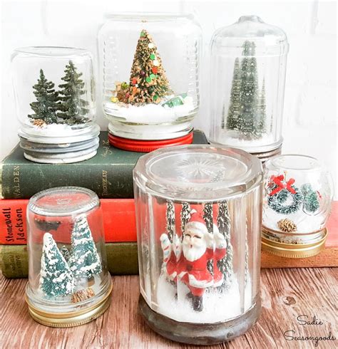 Diy Waterless Snow Globe In A Vintage Glass Jar