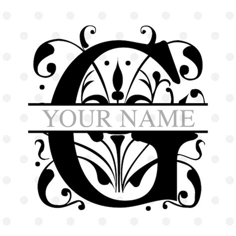 Letter G Split Monogram Svg Split Monogram Svg Letter G Cricut By Images
