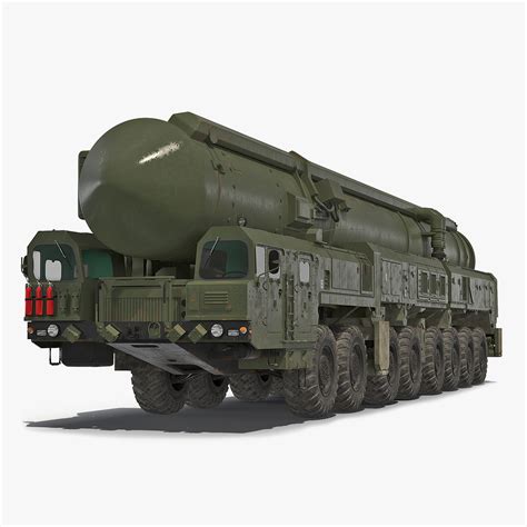 RT 2PM Topol Mobile Intercontinental Ballistic Missile 3D Model 149