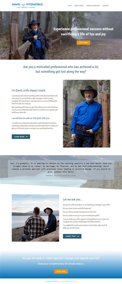David FitzPatrick Life Impact Coaching - Christina Petrie