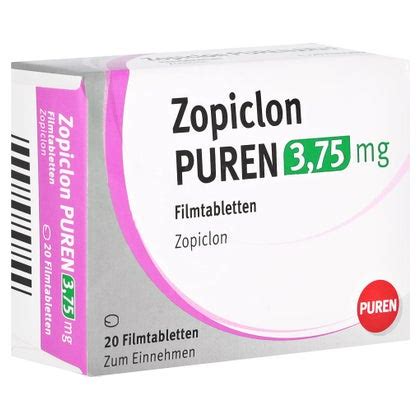 Zopiclon Puren 3,75 mg Filmtabletten, 20 St. online kaufen | DocMorris