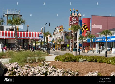 PARK OCEAN BOULEVARD DOWNTOWN MYRTLE BEACH SOUTH CAROLINA USA Stock ...