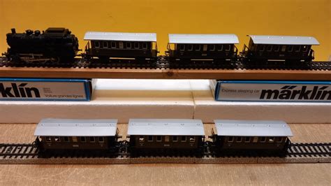 Märklin Dampf Personenzug HO mit Trafo und 6 Blechwagen Kaufen auf