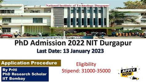 Phd Admission Nit Durgapur Nit Durgapur Application Procedure