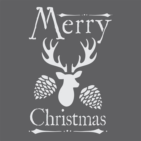 Woodland Christmas Stencil for Crafts