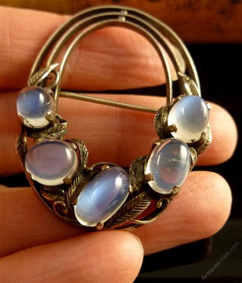 Antiques Atlas Antique Arts And Crafts Silver Moonstone Brooch