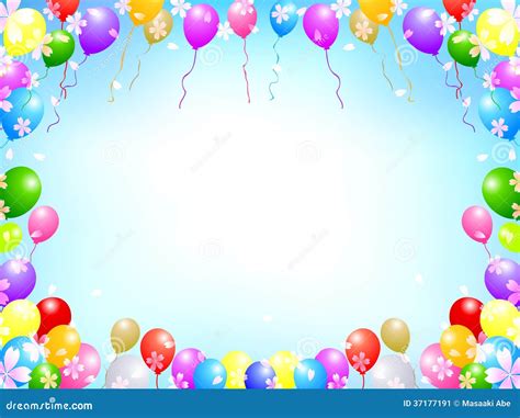 Balloon sky background stock vector. Illustration of floating - 37177191