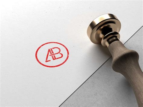 Free Rubber Stamp Logo Mockup (PSD) - Psfreebies