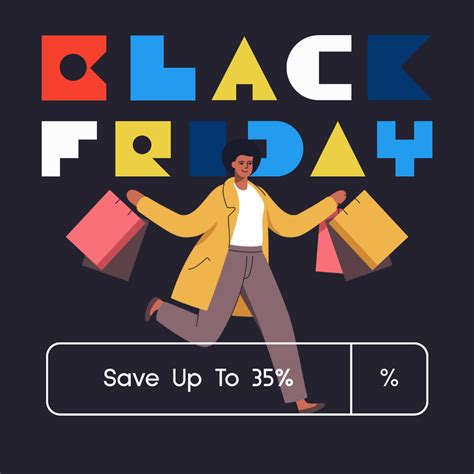 Black Friday Price Drops and Bargain Hunts Online Instagram Ad Template