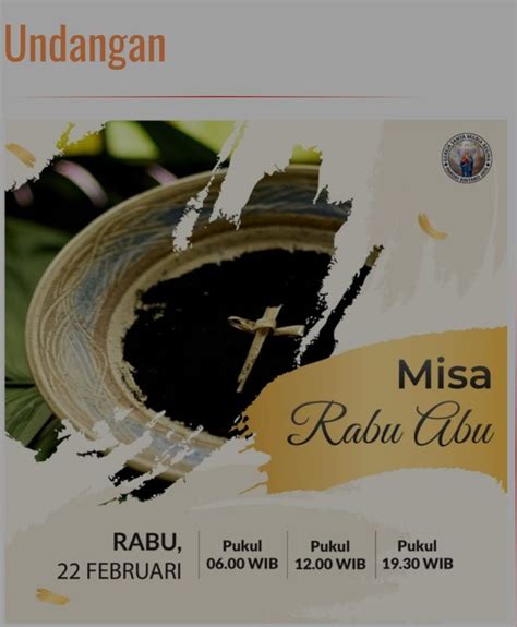 Misa Rabu Abu Di Gereja St Maria Regina Sanmare Tangerang