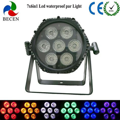 7x12W RGBWA UV 6in1 Led Waterproof IP65 Outdoor Par BECEN