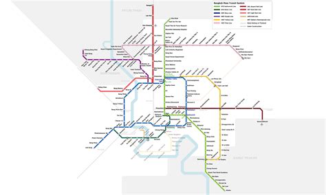 Bangkok MRT Metro Route Map 2026, Metro Lines, Stations - YoMetro