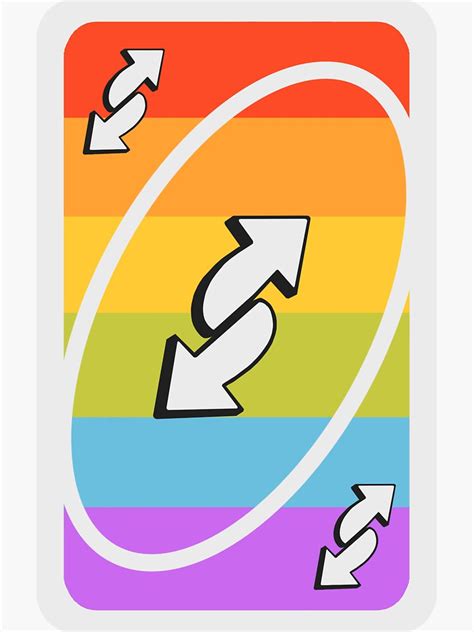 Gay Pride Uno Reverse Card Sticker For Sale By Goath Redbubble