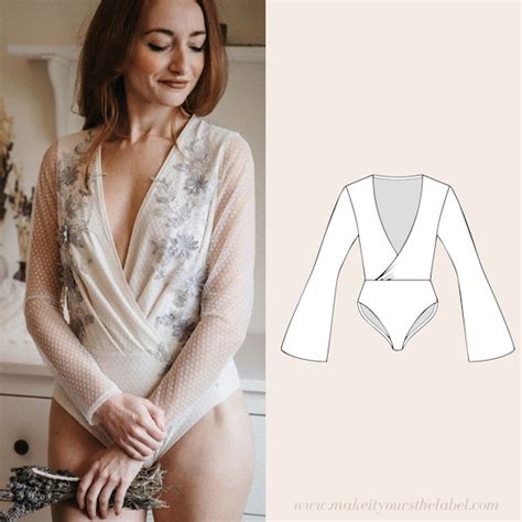 Women S Lingerie Bodysuit Pdf Sewing Pattern Sizes Etsy