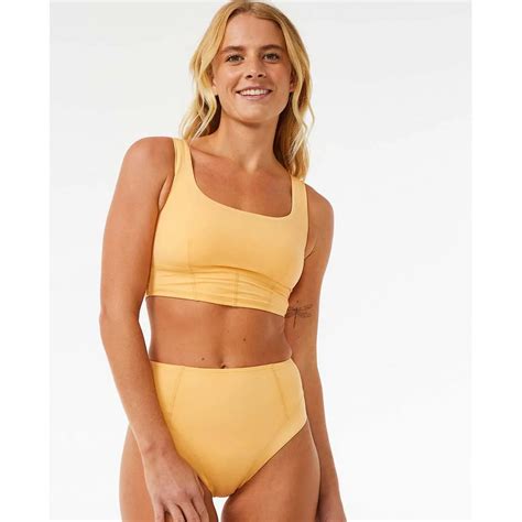 Rip Curl Mirage Ultimate Scoop Neck Cro Bikini Top Yellow Dressinn