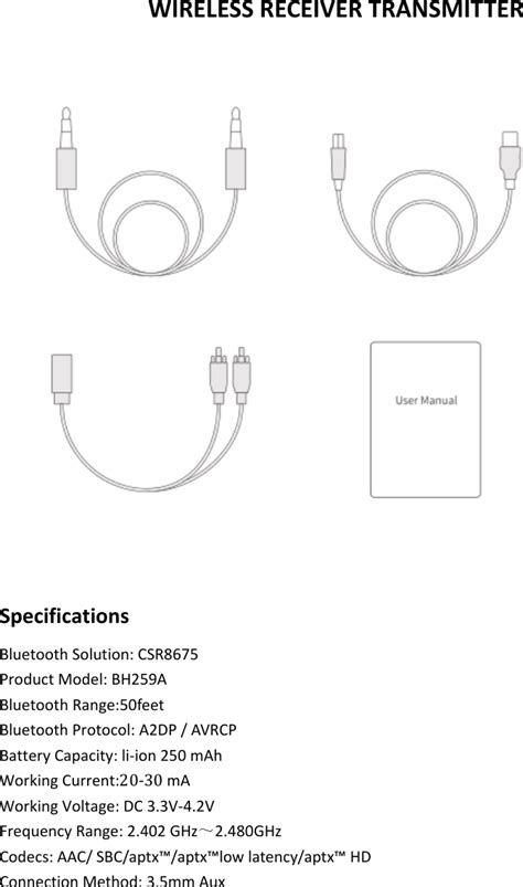 Mpow Technology Bh A Wireless Receiver Transmitter User Manual