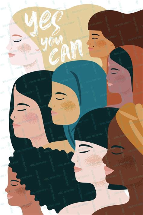 Feminist Print Women Diversity Wall Art Girl Power Etsy