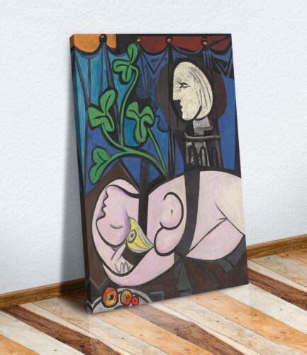 Canvas Wall Art Print Painting Pablo Picasso Nude Green Leaves And