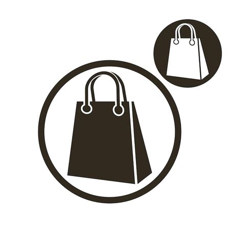 Bolsa De Compras Vector Simple Icono De Un Solo Color Aislado Sobre