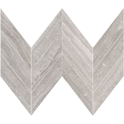 Silviano X Polished Midi Chevron Mosaic Pera Tile