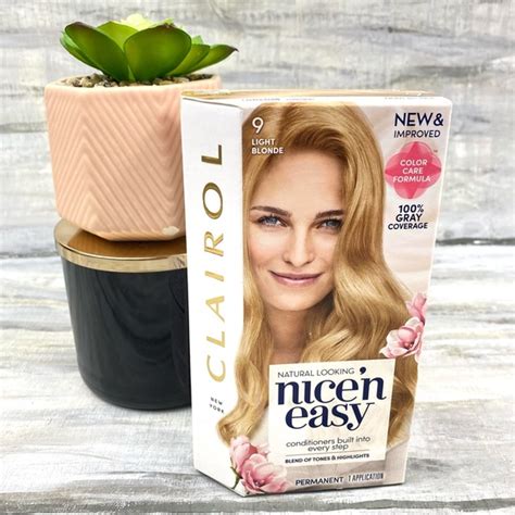Clairol Hair Nwt Clairol Nice N Easy 9 Light Blonde Permanent Hair Color Gray Coverage Nib