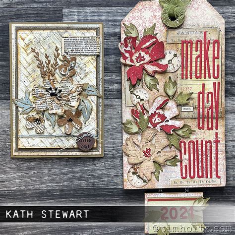 2021 Sizzix Chapter 1 Tim Holtz Tim Holtz Cards Floral Cards Tim Holtz Tags