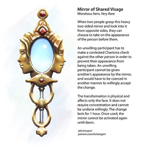 Oc Art Magic Item The Mirror Of Shared Visage Rdnd