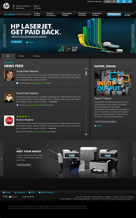 Hp Laserjet Website On Behance