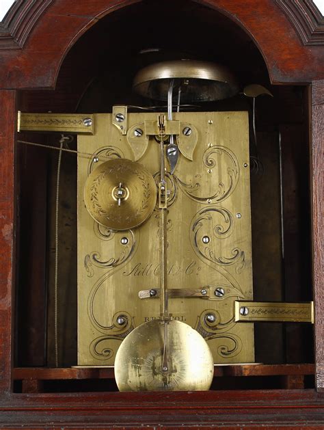 English Mahogany Double Fusee Bracket Clock With Alarm The Brass