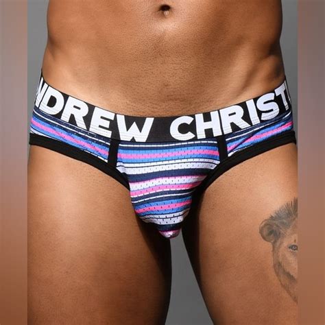 Andrew Christian Underwear Socks Andrew Christian Vivid Mesh Stripe Brief W Almost Naked