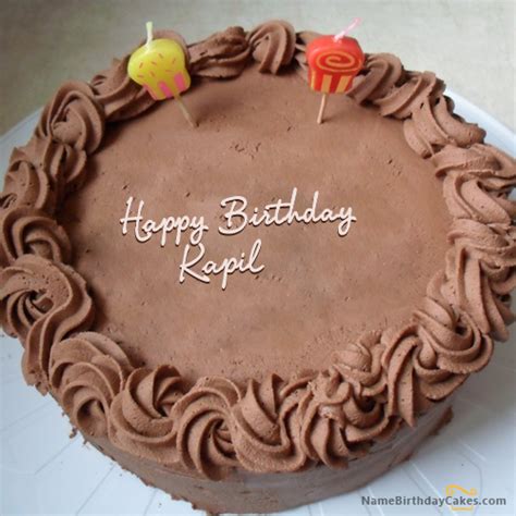 Chocolate Birthday Cake For Friend With Name Kapil Friends Birthday