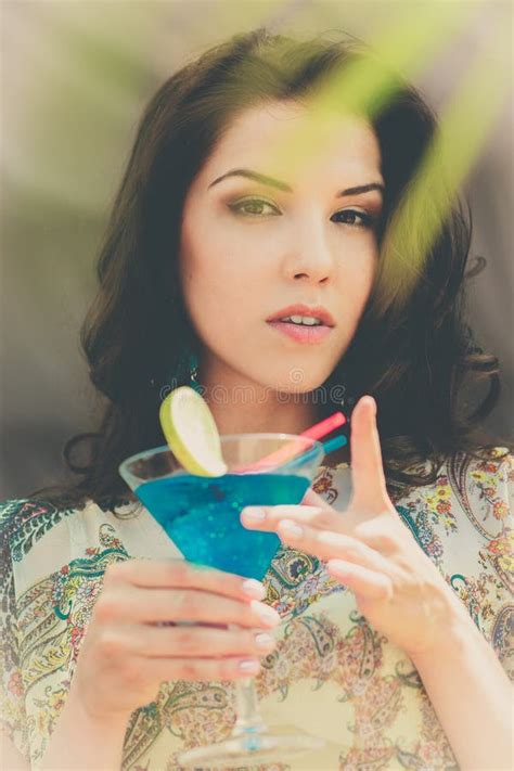 Brunette In Yellow Dress Stock Image Image Of Club Glamorous