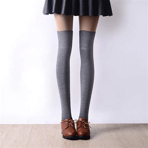 2016 New 3 Colors Fashion Womens Socks Sexy Warm Thigh High Over The Knee Socks Long Cotton