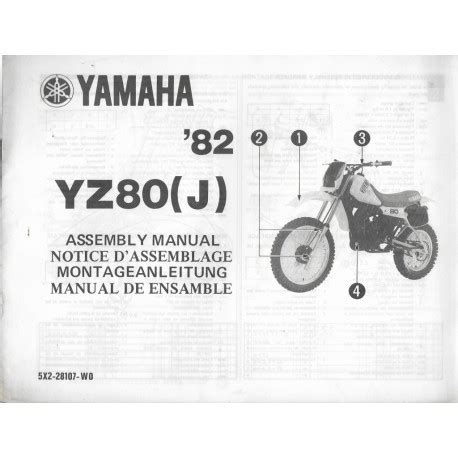 YAMAHA YZ 80 J 1982 Assemblage 09 1981 Type 5X2