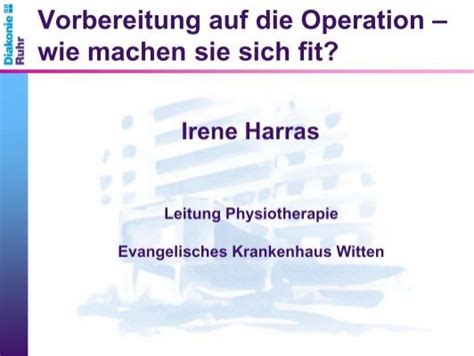 Irene Harras Leiterin Der Physikalischen Therapie Evangelisches