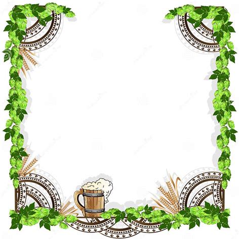 Beer Frame With Vintage Elements Stock Vector Illustration Of Pattern