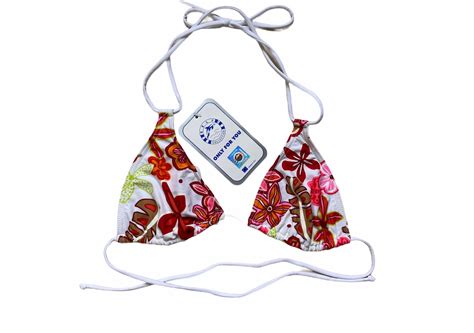 Vintage Y2K Bikini Hibiscus Print NOS White Red Tropical Swimwear