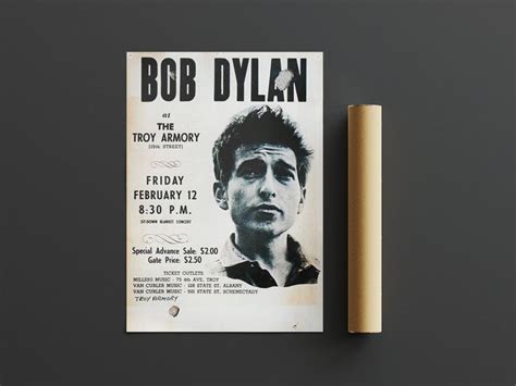 Bob Dylan Vintage Poster Music Legendary Poster Bob Dylan Etsy In