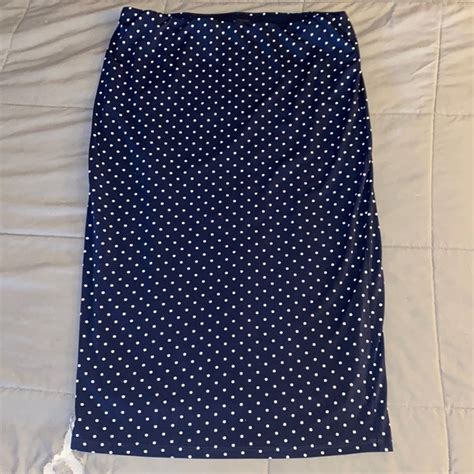 Premise Skirts Womens Black And White Polka Dot Pencil Skirt Size