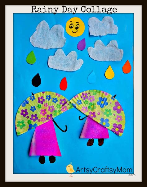 Rainy Day Paper Collage Art For Kids Artsy Craftsy Mom