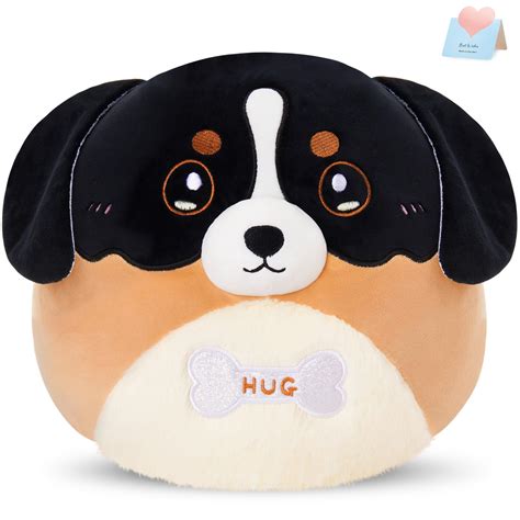 CozyWorld 12" Bernese Mountain Dog Plush Pillow, Cute Bernese Mountain Dog Stuffed Animal Soft