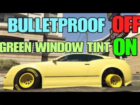 Bulletproof Tires Off Green Window Tint On Ifruit App Open