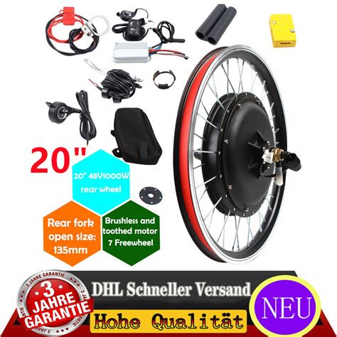 20 E Bike Conversion Kit 48v 1000w W Led Electric Bike Motor Rear Wheel Ebay