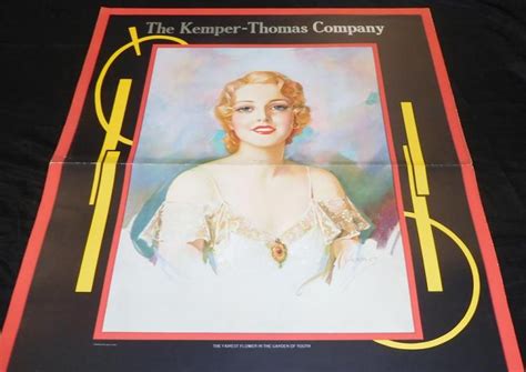 Lot Vintage 1934 The Kemper Thomas Company Jules Erbit Pinup Large