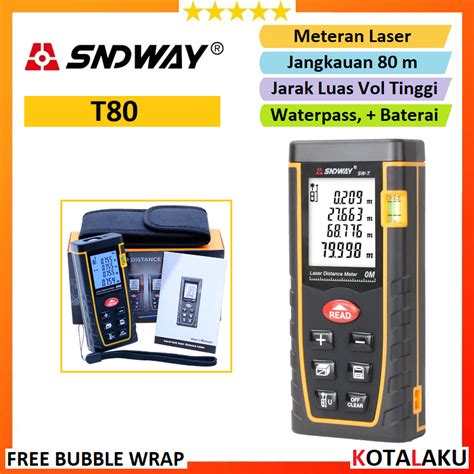 Jual Meteran Laser Digital Rangefinder Distance Meter Sndway SW T80 80m